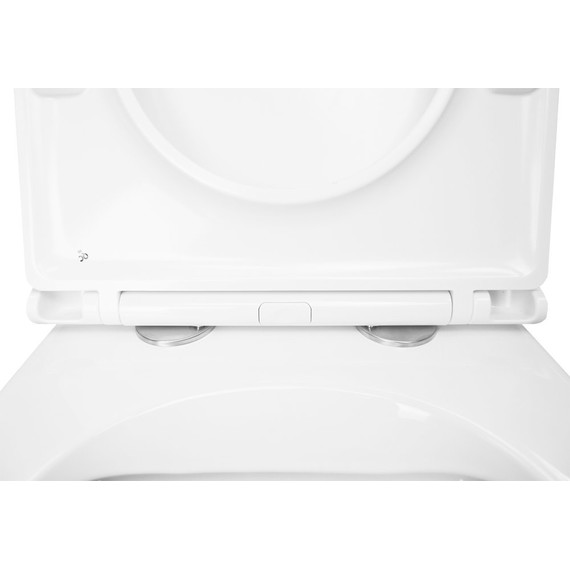 Унитаз приставной безободковый Azario Teramo AZ-1003DNR с крышкой микролифт - фото 9