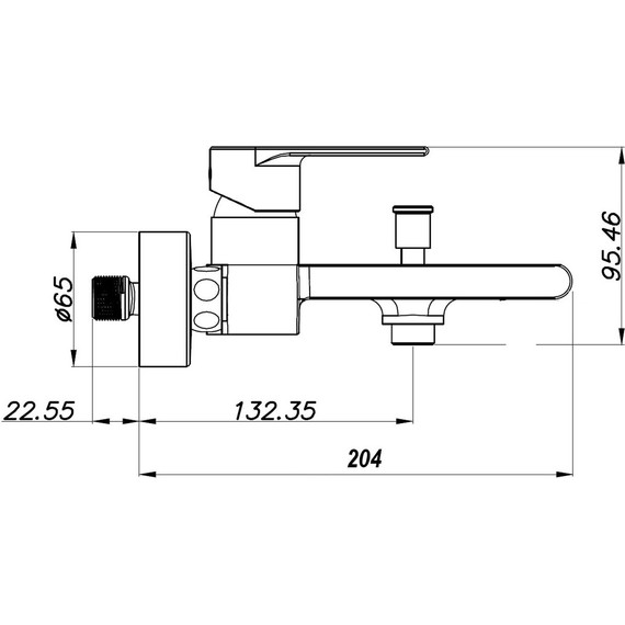 Смеситель для ванны Azario Delano AZ-158405126, белый, Цвет производителя: белый - фото 2