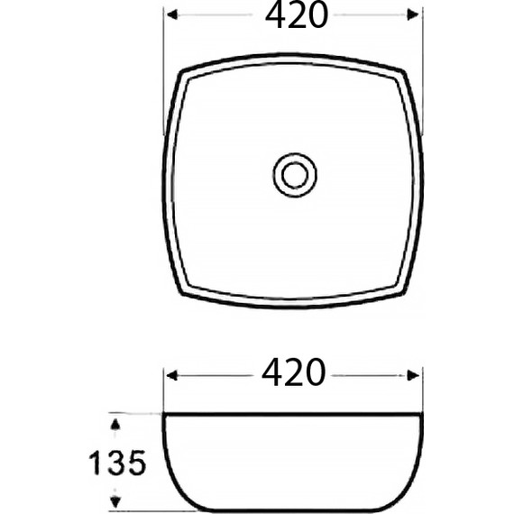 Раковина-чаша Azario 42 см AZ-2076 SP - фото, картинка 3 Раковина-чаша Azario 42 см AZ-2076 SP - фото 3