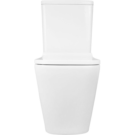 Унитаз-компакт безободковый Azario Quadro AZ-2175 с крышкой микролифт, Цвет производителя: белый - фото 4