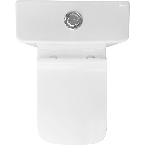 Унитаз-компакт безободковый Azario Quadro AZ-2175 с крышкой микролифт, Цвет производителя: белый - фото 7