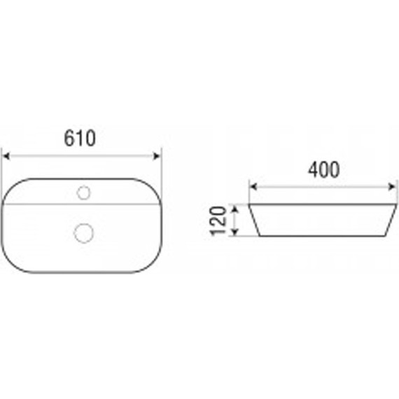 Раковина-чаша Azario 61 см AZ-2203 SP - фото 3
