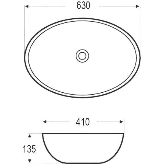 Раковина-чаша Azario 63 см AZ-3077 SP - фото, картинка 4 Раковина-чаша Azario 63 см AZ-3077 SP - фото 4