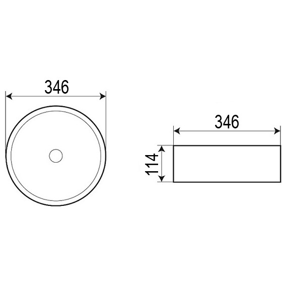 Раковина-чаша Azario 34 см AZ-3134-MFG SP, светло-серый матовый - фото 3