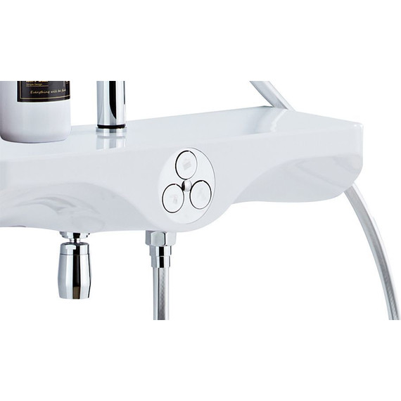 Душевая стойка с термостатом Azario AZ-821, хром/белый - фото 3