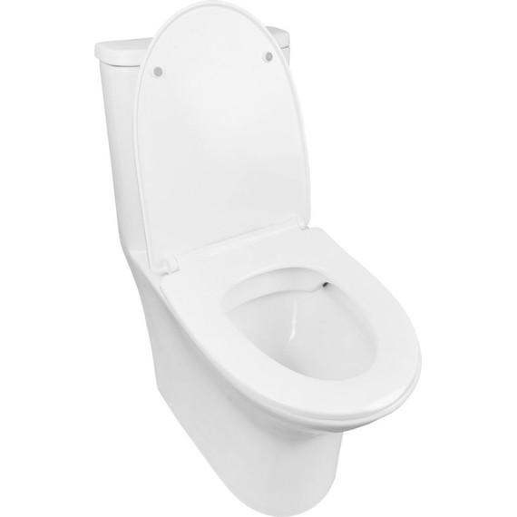 Унитаз-моноблок безободковый Azario Sente AZ-8614 с крышкой микролифт - фото 2