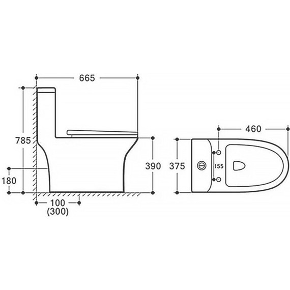 Унитаз-моноблок безободковый Azario Sente AZ-8614 с крышкой микролифт - фото 18