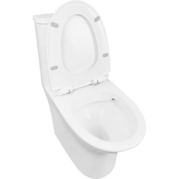 Унитаз-моноблок безободковый Azario Sente AZ-8614 с крышкой микролифт - фото 3