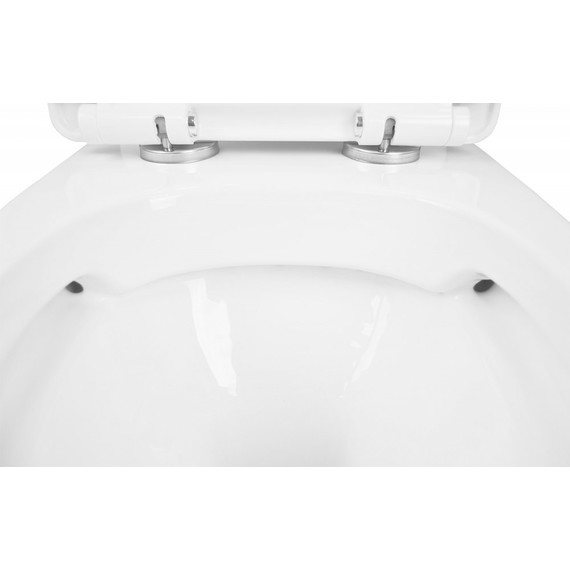 Унитаз-моноблок безободковый Azario Sente AZ-8614 с крышкой микролифт - фото 6