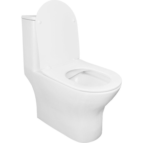 Унитаз-моноблок безободковый Azario Terni AZ-8618 с крышкой микролифт - фото, картинка 2 Унитаз-моноблок безободковый Azario Terni AZ-8618 с крышкой микролифт - фото 2