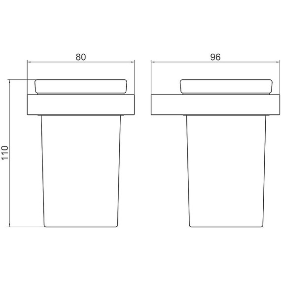 Стакан для зубных щеток Timo Petruma 15233/03, черный матовый - фото 2
