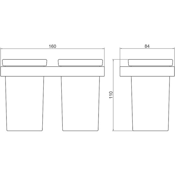 Стакан двойной для зубных щеток Timo Petruma 15234/17, золото матовое - фото 2