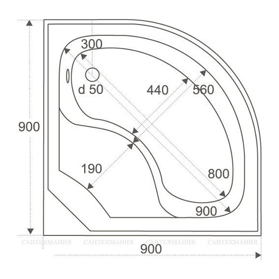 Акриловый поддон Bas Корса 90х90 см с каркасом и экраном - фото, картинка 2 Акриловый поддон Bas Корса 90х90 см с каркасом и экраном - фото 2