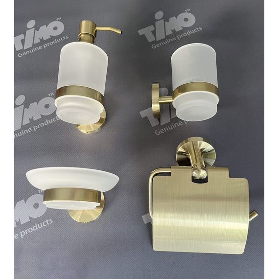 Держатель для туалетной бумаги Timo Saona 13042/17, золото матовое - фото 5