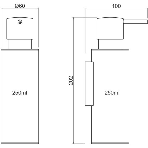 Дозатор для жидкого мыла Timo Saona 13339/03, черный - фото 2