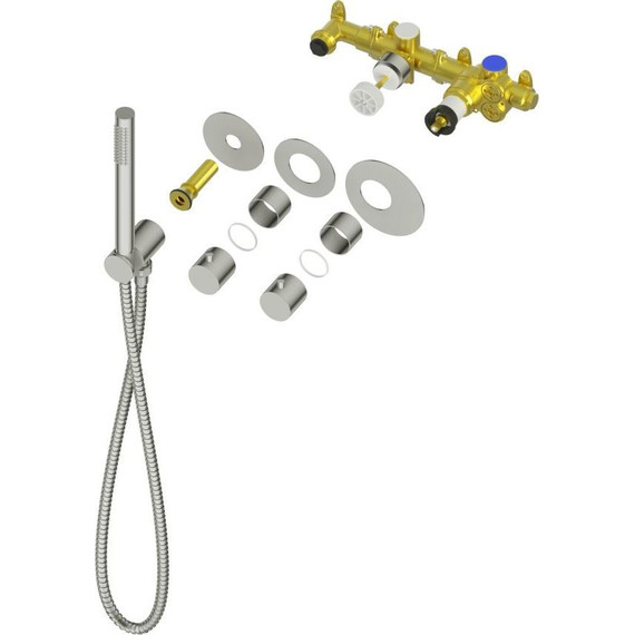 Душевая система для душа с термостатом Timo Saona SX-2359/17SM, золото матовое - фото 3