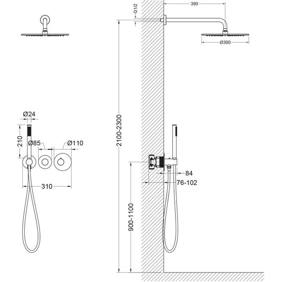 Душевая система для душа с термостатом Timo Saona SX-2359/00SM - фото 5