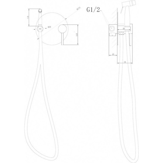 Набор для гигиенического душа Abber Emotion AF8826G, золото матовое - фото 4