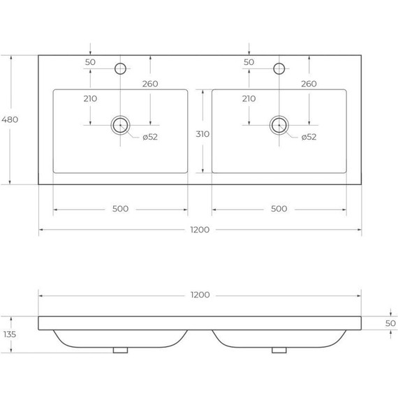 Тумба подвесная с раковиной Cezares ECO-1200-4C-SO-2-GR-P 120 см, Grafito - фото 17