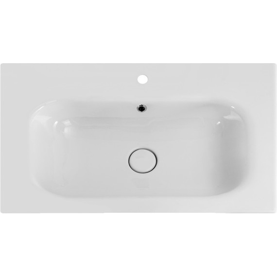 Тумба подвесная с раковиной Cezares DUET-800-2C-SO-GR-P 80 см, Grafito - фото 2