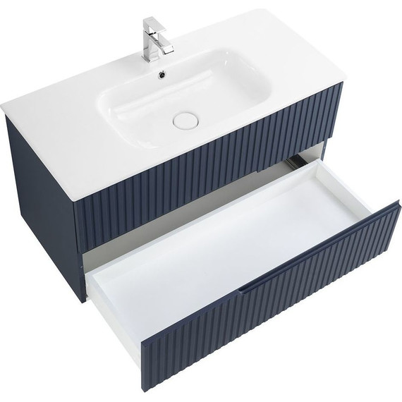 Тумба подвесная с раковиной Cezares DUET-1000-2C-SO-GR-P 100 см, Grafito - фото 4