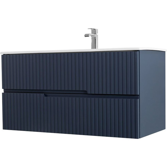 Тумба подвесная с раковиной Cezares DUET-1000-2C-SO-GR-P 100 см, Grafito - фото 6