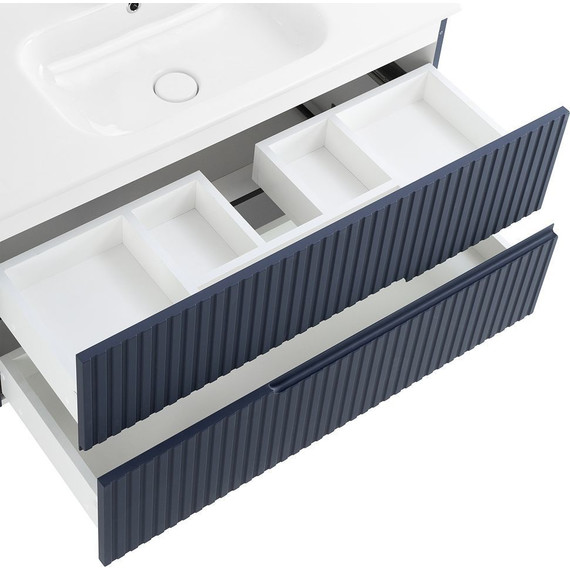 Тумба подвесная с раковиной Cezares DUET-1000-2C-SO-GR-P 100 см, Grafito - фото 8