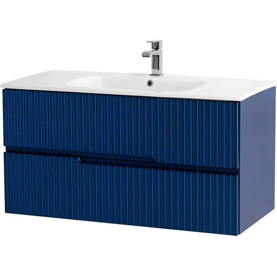 Тумба подвесная с раковиной Cezares DUET-1000-2C-SO-SPF-P 100 см, Sapfiro - фото 2