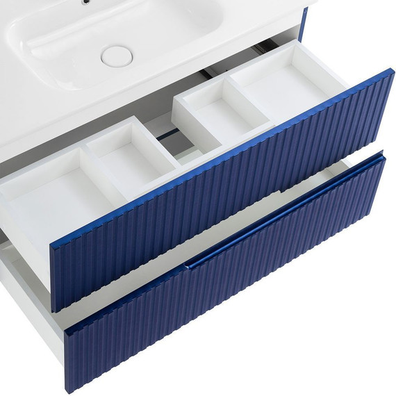 Тумба подвесная с раковиной Cezares DUET-1000-2C-SO-SPF-P 100 см, Sapfiro - фото 7