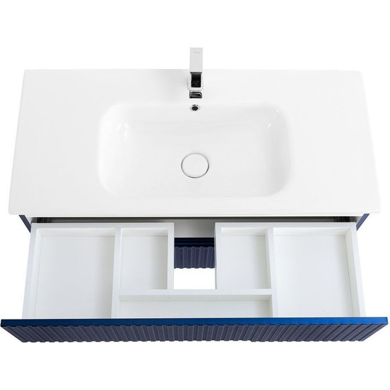 Тумба подвесная с раковиной Cezares DUET-1000-2C-SO-SPF-P 100 см, Sapfiro - фото 9