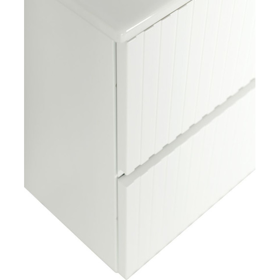 Тумба подвесная с раковиной Cezares DUET-1200-2C-SO-BL 120 см, Bianco Lucido - фото 10