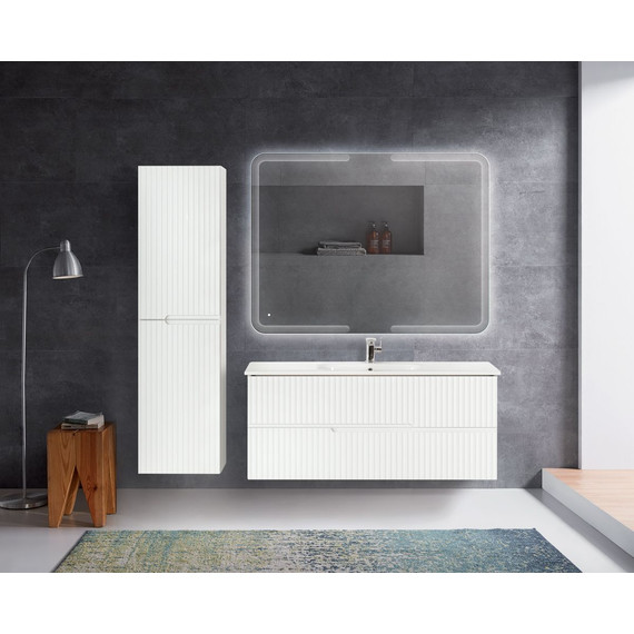 Тумба подвесная с раковиной Cezares DUET-1200-2C-SO-BO 120 см, Bianco Opaco - фото 2