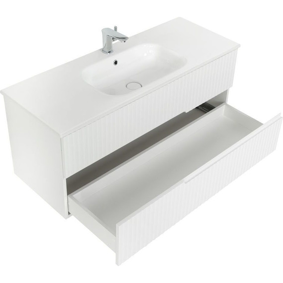 Тумба подвесная с раковиной Cezares DUET-1200-2C-SO-BO 120 см, Bianco Opaco - фото 3