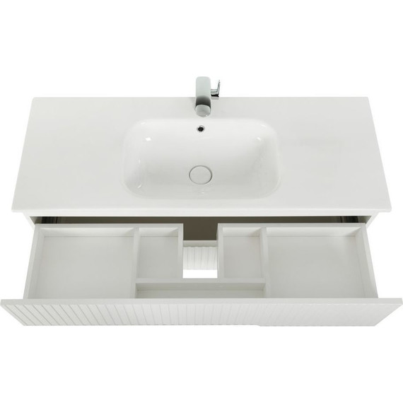 Тумба подвесная с раковиной Cezares DUET-1200-2C-SO-BO 120 см, Bianco Opaco - фото 5