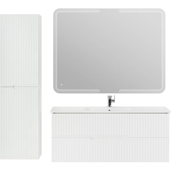 Тумба подвесная с раковиной Cezares DUET-1200-2C-SO-BO 120 см, Bianco Opaco - фото 6