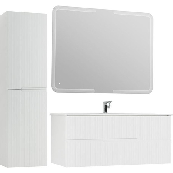 Тумба подвесная с раковиной Cezares DUET-1200-2C-SO-BO 120 см, Bianco Opaco - фото 7