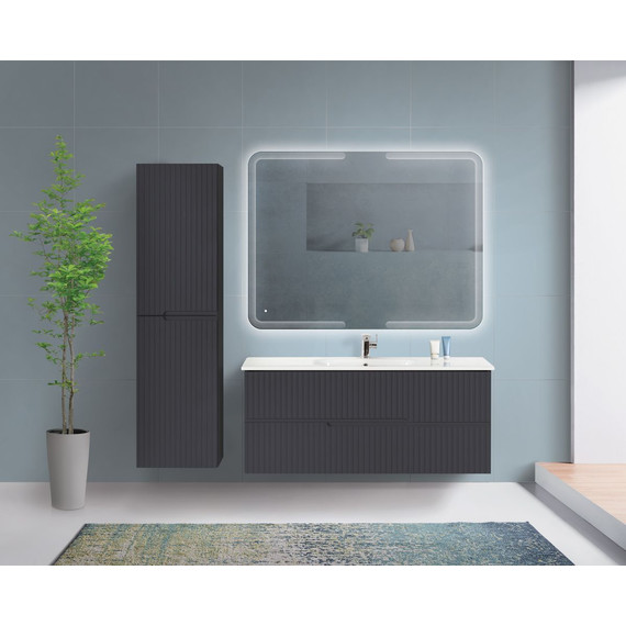 Тумба подвесная с раковиной Cezares DUET-1200-2C-SO-GR-P 120 см, Grafito - фото 2