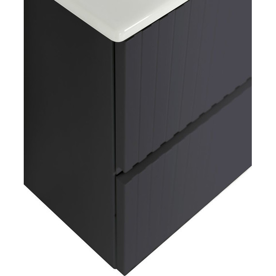 Тумба подвесная с раковиной Cezares DUET-1200-2C-SO-GR-P 120 см, Grafito - фото 10