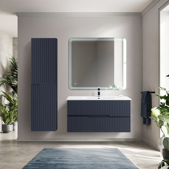 Пенал подвесной Cezares DUET-1500-2A-SC-GR-P 40 см, Grafito - фото 5