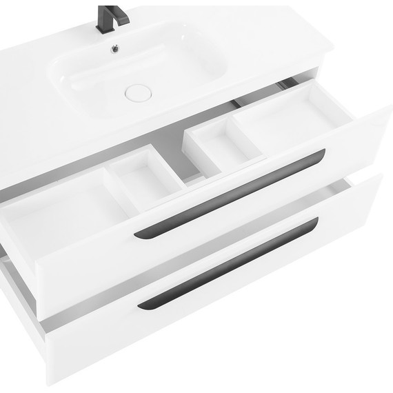 Тумба подвесная с раковиной Cezares ECO-1200-2C-SO-BL 120 см, Bianco Lucido - фото 7