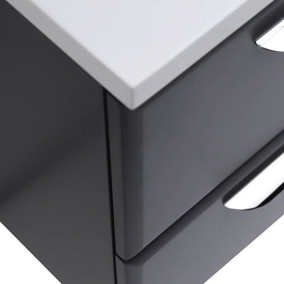 Тумба подвесная с раковиной Cezares ECO-750-2C-SO-GR-P 75 см, Grafito - фото 6