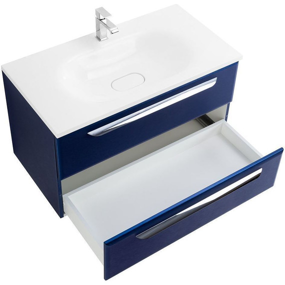 Тумба подвесная с раковиной Cezares ECO-900-2C-SO-SPF-P 90 см, Sapfiro - фото 3