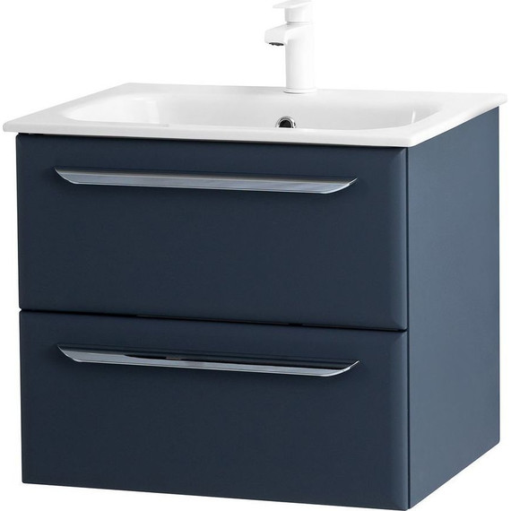 Тумба подвесная с раковиной Cezares ECO-CER-600-2C-SO-GR-P 60 см, Grafito - фото 3