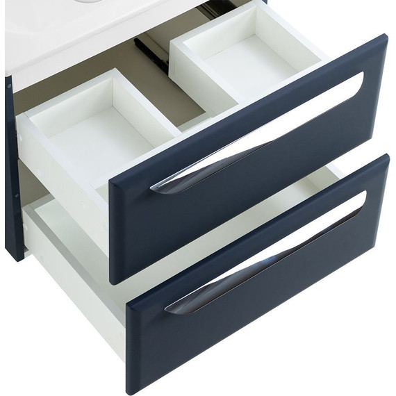 Тумба подвесная с раковиной Cezares ECO-CER-600-2C-SO-GR-P 60 см, Grafito - фото 7