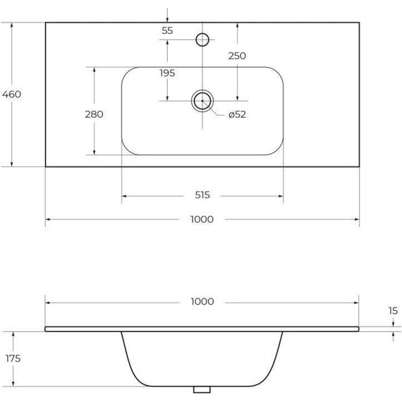 Тумба подвесная с раковиной Cezares ECO-CER-1000-2C-SO-BL 100 см, Bianco Lucido - фото 12