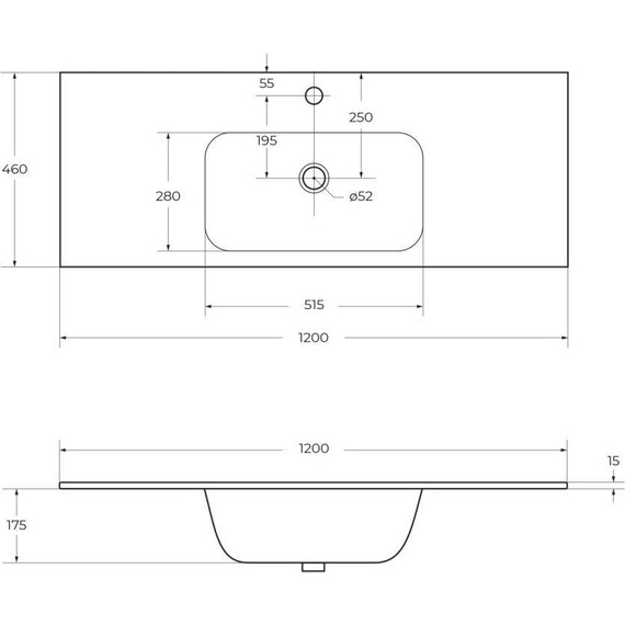 Тумба подвесная с раковиной Cezares ECO-CER-1200-2C-SO-BL 120 см, Bianco Lucido - фото 12