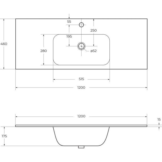 Тумба подвесная с раковиной Cezares ECO-CER-1200-2C-SO-SPF-P 120 см, Sapfiro - фото 18