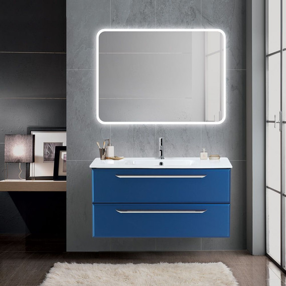 Тумба подвесная с раковиной Cezares ECO-CER-1000-2C-SO-SPF-P 100 см, Sapfiro - фото 2