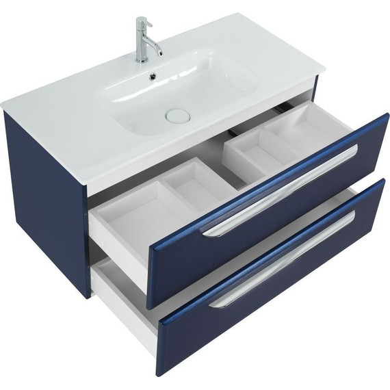 Тумба подвесная с раковиной Cezares ECO-CER-1000-2C-SO-SPF-P 100 см, Sapfiro - фото 9