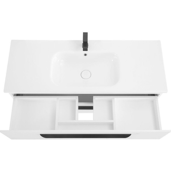 Тумба подвесная с раковиной Cezares ECO-CER-1200-2C-SO-BL 120 см, Bianco Lucido - фото 8